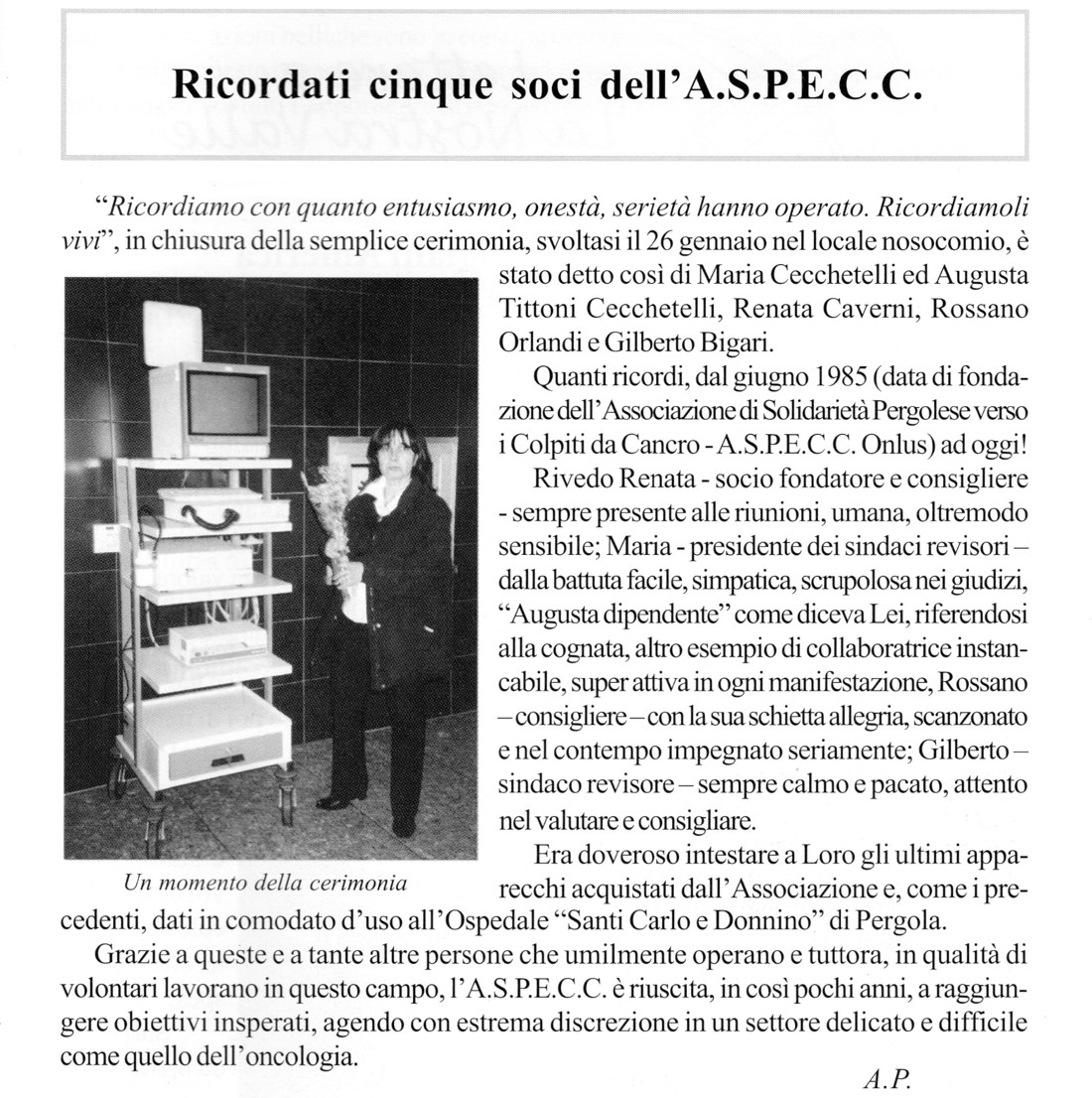 Chi Siamo - Aspecc Pergola